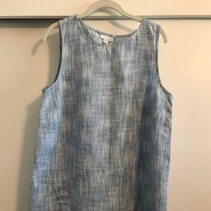 Sleeveless linen top